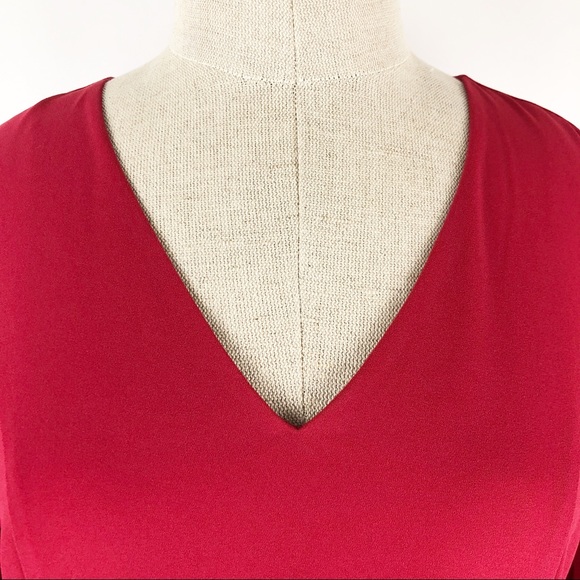 H&M Red Short Sleeve Fit And Flare Midi Dress - Picture 3 of 15